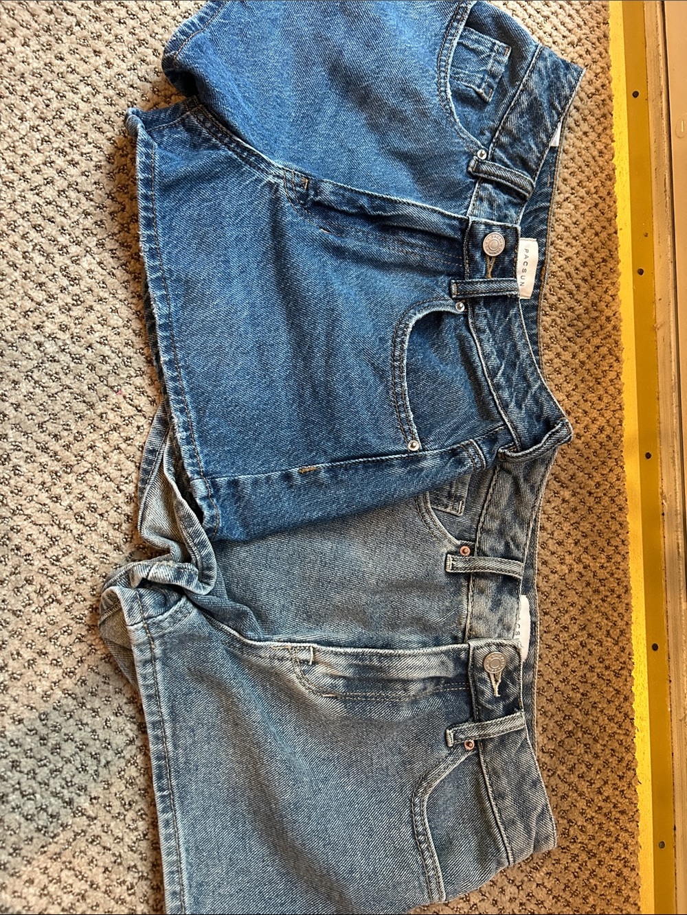 PacSun Women's Blue Denim Shorts Duo - Light & Dark Wash